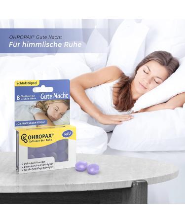 Ohropax Good Night Earplugs - Soft Silicone Noise Protection for Sleep - Individually Formable & Reusable - 8 Pieces - Buy Online on GoSupps.com