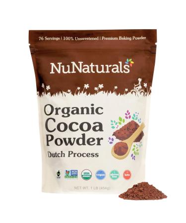 NuNaturals Organic Cocoa Powder 1 lb (454 g)