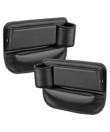 Boutihao storage box for car seats 2 pieces of storage box car front leather car seat gap storage box for cell phones little things drinking cups (driver seat+front passenger)