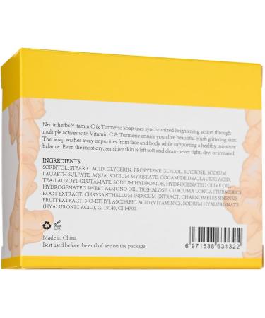  NEUTRIHERBS Neutriherbs Turmeric Facial Body Soap (150g.1 bar) Vitamin C Whitening Bar Soap for Acne Irregular Complexion Natural Soap Cleansing - Buy Online on GoSupps.com