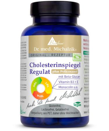 Cholesterol level regulat + Policosanol - Dr.med.Michalzik - 90 capsules - with Policosanol and the natural sodium -R -alpha -lipoic acid - without additives - from Biotikon