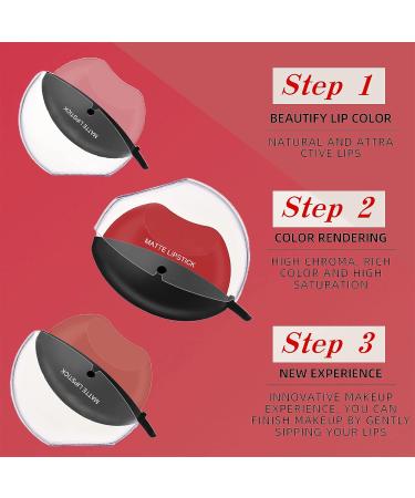 Erinde 3 Colors Matte Lipstick Set - Long Lasting, High Pigmented, Waterproof Lip Gloss Trio - Buy Online on GoSupps.com
