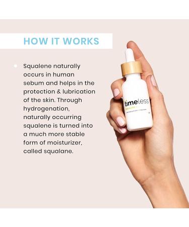 Timeless Skin Care Squalane Oil 100% Pure - 2 oz Pack of 2 | Lightweight & Plant-Based for All Skin Types - Buy Online on GoSupps.com