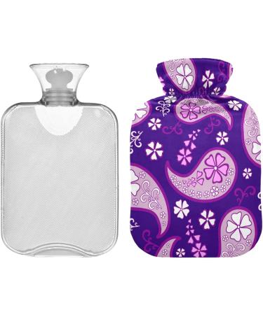 Buy Naanle Paisley Hot Water Bottle | 1L Transparent Heat Bottle for Back Pain Relief Neck Warmth & Cold Therapy - International Shipping Available - Buy Online on GoSupps.com