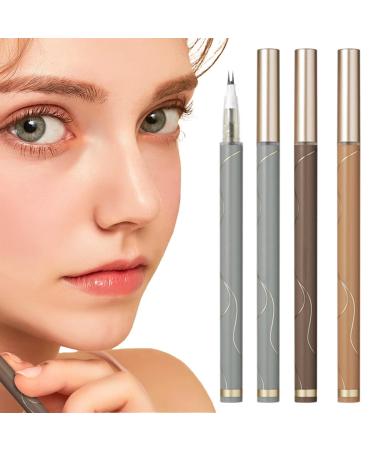 Dual Pronged Bottom Eyelashes Pen Waterproof Liquid Eyeliner 3D Waterproof Eyelash Pen Eye Liner Liquid Eyeliner Double Tip Lower Eyelash Pencil for Makeup for Natural Eye Makeup (3Pcs)