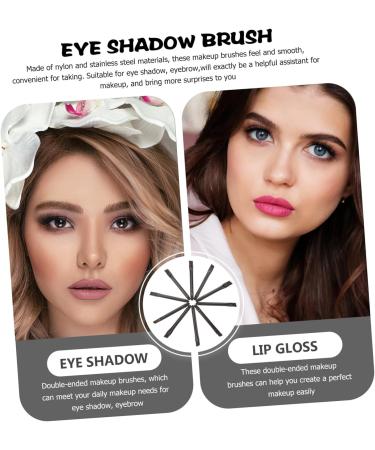 SOESFOUFU 10 Pcs Eye Shadow Brush Women Eyeshadow Brush Eye Makeup Cosmetic Black Stainless Steel - Buy Online on GoSupps.com