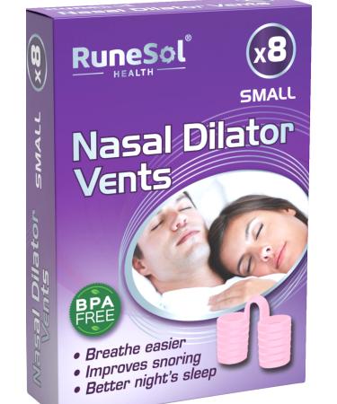 Runesol Snoring Relief Nasal Dilator 8 x Small Pink Nasal Dilators Snoring Aids for Men and Women Sleep Nose Vents Anti Snoring Devices Stop Snoring Aid for Sleeping Snore Stopper Congestion Pink 8 x Small - Buy Online on GoSupps.com
