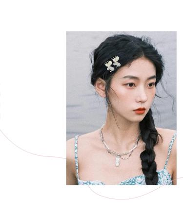 JIEKRIHLO 2 Pcs Butterfly Hair Clips - Small Cute Design for Women and Girls | Perfect Gift for Her - DD001 - Buy Online on GoSupps.com