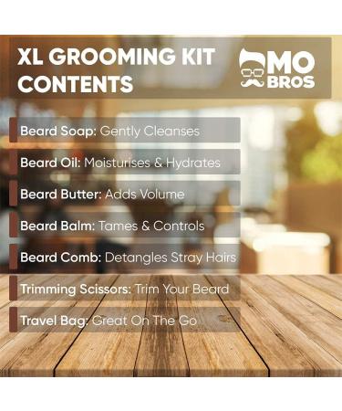 Beard Maintenance XL Grooming Kit - Wash, Condition, Hydrate, & Style Your Facial Hair with Sandalwood - Complete Beard Care Set - Buy Online on GoSupps.com