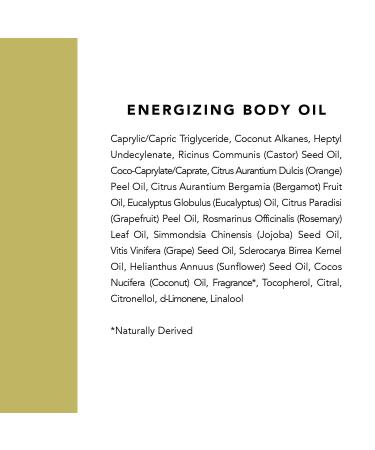 Indie Lee Energize Body Oil - Hydrating Essential Oils for Smooth Skin | Grape Seed Jojoba Marula & Orange - 4oz (125ml) - Ideal for All Skin Types - Buy Online on GoSupps.com