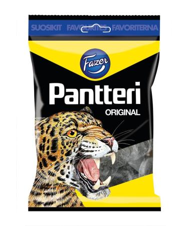 Fazer Pantteri Original Lot de 10 sachets de 180 g de r glisse sal e Salmiak Salmiakki Wine Gums bonbons bonbons