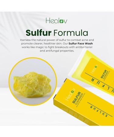 Buy Sulfur Soap for Acne | Exfoliating Facial Cleanser for Cystic Acne & Rosacea Reduces Breakouts & Excess Oil - Buy Online on GoSupps.com