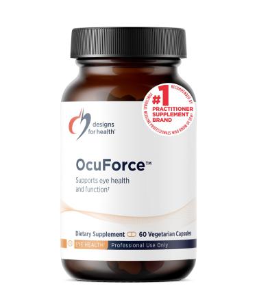 Designs for Health OcuForce - Eye Health Support Supplement - Lutein Zeaxanthin Carotenoids Zinc Taurine + Vitamins (60 Capsules) Standard Packaging