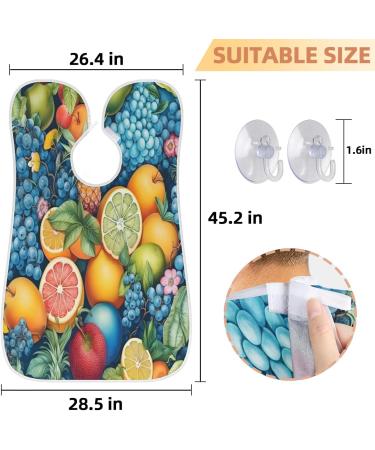 Blueberry Lemon Strawberry Beard Bib Apron - Men's Beard Hair Catcher for Shaving | Perfect Father's Day & Christmas Gift for Dad & Husband - Buy Online on GoSupps.com