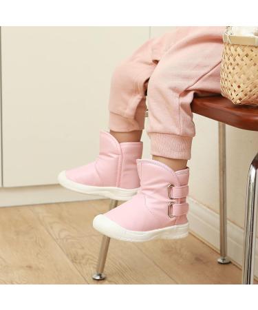 LACOFIA Toddler Winter Snow Boots | Anti-Slip Rubber Sole | Waterproof & Warm | 4 UK Child C Pink - Buy Online on GoSupps.com