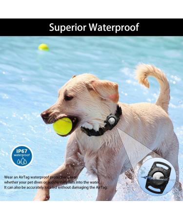 Waterproof Pet Airtag Dog Collar Holder Airtag Keyring Anti-lost Shock Resistant Air Tag Holder Hard TPU Full Protection Airtag Dog Collar Case for Key Backpack Luggage Cat Dog Gps Tracker Black - Buy Online on GoSupps.com