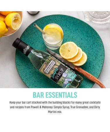 Powell & Mahoney Simple Syrup - Non-GMO Craft Cocktail Mixer - No Artificial Sweeteners - 12.68 oz - Buy Online on GoSupps.com