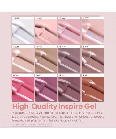 Modelones Gel Nail Polish Kit with 48W UV Light Dryer - 12 Nude Pink Neutral Colors, Glossy & Matte Top/Base Coat, Manicure Tools, Nail Art Decorations - DIY Salon Gift - Buy Online on GoSupps.com