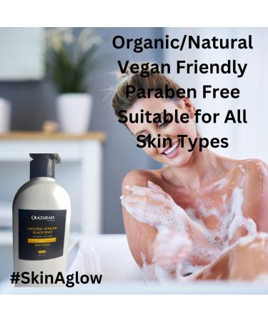 Natural African Black Soap Body Wash | Acne Treatment & Anti-Aging | Organic Shea Butter Aloe Vera & Coconut Oil | 15 Fl. oz - Buy Online on GoSupps.com