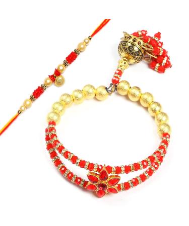 Ghasitaram Gifts Rakhis Online - Rakhi for Brother-T-101 Bhaiya Bhabhi Rakhi