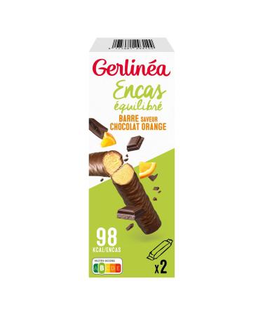 Gerlin a Gerlin a Chocolate Orange Flavored Snack Bars - Balanced and High in Protein Snack - 1 box (2 bars)
