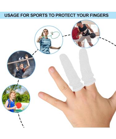 50pcs Tubular Finger Guards for Finger Protection - White Finger Cots Buddies - Thumb Bandage Included - Buy Online on GoSupps.com