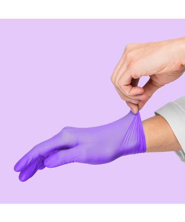 Meditrade Nitrile Examination Gloves - Medium, Powder-Free, Hypoallergenic, Heavy Duty, Long Cuff, Ambidextrous - Bulk Buy for Any Sector (Small, Violet) - Buy Online on GoSupps.com