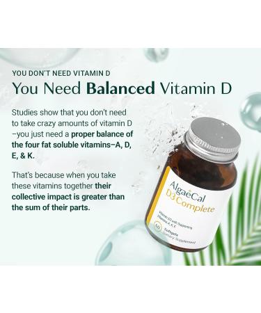 AlgaeCal Magnesium Relax - Chelated Magnesium with Ashwagandha for Sleep & Occasional Anxiety and AlgaeCal D3 Complete - ADEK Vitamin Supplement Enhanced Immune Support & Bone Health with D3 K2 - Buy Online on GoSupps.com