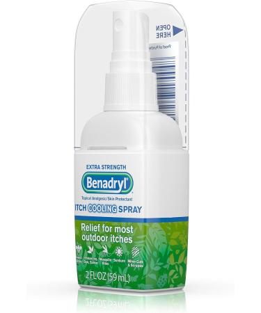 Benadryl Extra Strength Anti-Itch Cooling Spray - 2 fl. oz, Pack of 3 - Travel Size - Buy Online on GoSupps.com