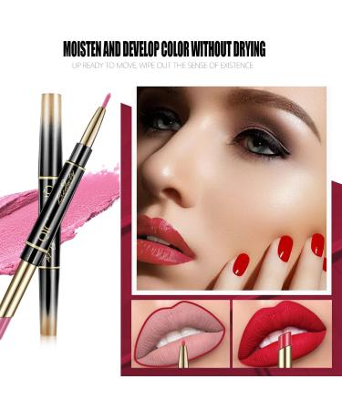 Skynest 6PC Lipstick & Lipliner Set | 2-in-1 Durable Lip Gloss | Waterproof Long-Lasting Highly Pigmented Velvet Beauty Cosmetics - Buy Online on GoSupps.com