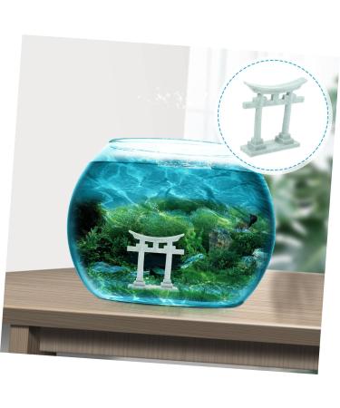 FUNOMOCYA Japanese Torii Model Home Decor Ornament Birdie House Accessories Mini Torii Gate Statue Resin Mini House Torii Gate Japanese Torii Gate Crafts Miniature Torii Gate Pvc Grey 8.50X8.00X2.50CM - Buy Online on GoSupps.com