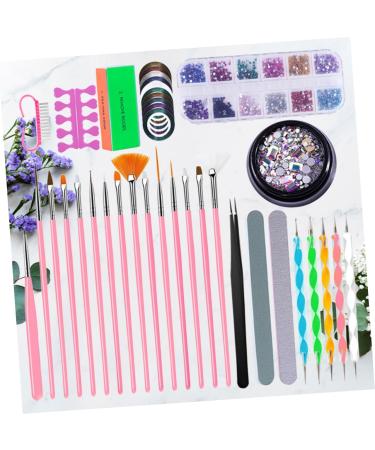 Housoutil 1 Set Nail Art Brush Nail Rhinestone Manicure Pedicure Kit Nail Painting Tools Nail Art Pen Manicure Kit Nail Dotting Pen Nail Polish Kit Nails Rhinestones Nail File Painted 20X2X1CM As Shown - Buy Online on GoSupps.com
