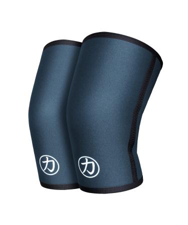 Strength Shop 7mm neoprene knee band for women & men 1 pair (L) color: gray extremely tear -resistant & resilient IPF competition Knee Sleeves ideal for powerlifting Kraftsport & Co. L gray
