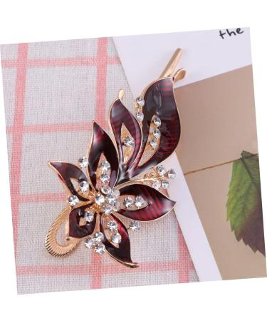 Ipetboom Banana Hair Clips Rhinestone French Hair Clips Alloy Hair Hairpin Vintage Barrettes Flower Crystal Hair Clips Flower Hair Barrettes Metal Hair Clips Korean Version Spring Clip - Buy Online on GoSupps.com