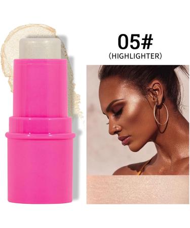 Highlighter Makeup Stick - Face Makeup Stick For Easy Application - Long-Lasting Creamy Makeup Stick For Face And Cheeks Blush For Women Girls Hersil 05# - Buy Online on GoSupps.com
