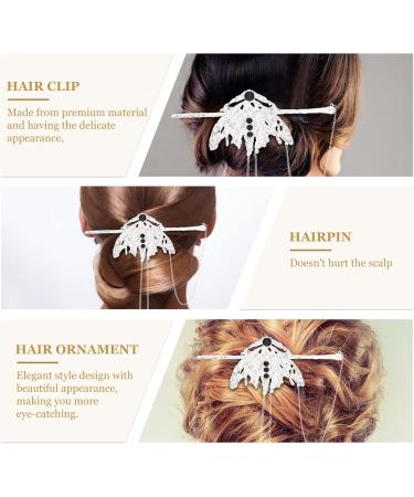 FRCOLOR Metal Hair Clips Bridal Hair Clip Rhinestone Hair Stick rhinestone hair bun clip metal ponytail holder tassel hair clip Crystal Hair Clip Metal Hair Clips Bridal Hair Clip - Buy Online on GoSupps.com