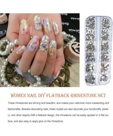 lopituwe Flatback Rhinestone Assortment Set with Storage Box Home Salon Girls Crystals Kit Decoration Nail Art Accessories - Buy Online on GoSupps.com