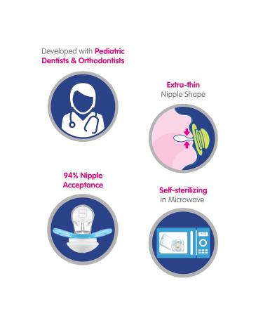 MAM Perfect Pacifiers Orthodontic Pacifiers + Sterilizing Case - Pack of 2, 6-Plus Months, Best for Breastfed Babies - Designs Vary - White - Buy Online on GoSupps.com