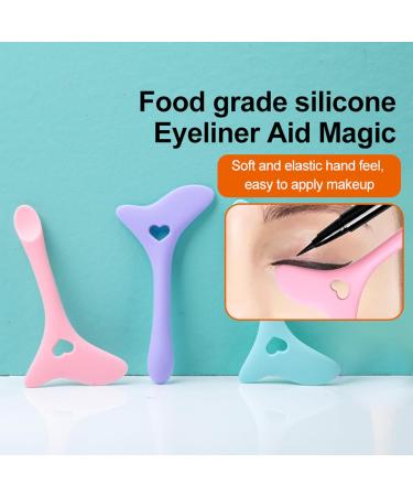 LXZJJM 2Pcs Multi-Functional Eyeliner Aid - Eyeliner Stencils Wing Tips Perfect for Eye Curve Placement Assists Eyeliner and Eyeshadow Helps Lipstick Application Easy to Clean and Maintains Shape (Pink) - Buy Online on GoSupps.com