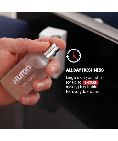Huron Eau de Parfum - Everyday Fragrance for Men - Clean Aromatic Notes of Mandarin Cardamom Blue Sage Lavender & Ocean Air - Long Lasting Men's Cologne - Safe Clean Ingredients - 1.7 Fl. Oz. Sea Salt + Driftwood - Buy Online on GoSupps.com
