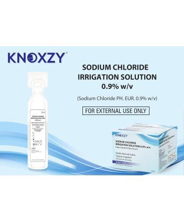 KNOXZY Sterile Saline Pods 20ml - Eye Wash & Wound Cleansing for Topical Irrigation | Pack of 25 - Buy Online on GoSupps.com