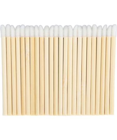 HUSHUI 100Pcs Bamboo Handle Lip Brush Set Portable Disposable Lipstick Applicator for Makeup Tool and Lip Gloss Wand - Buy Online on GoSupps.com