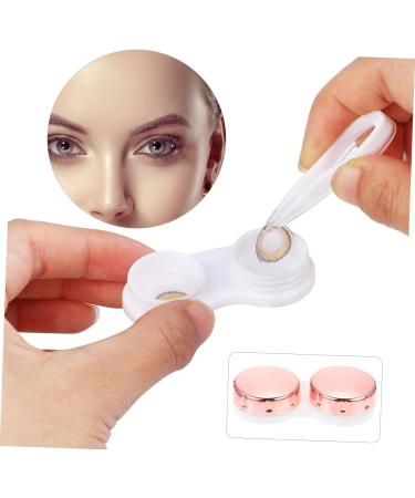 Buy SOLUSTRE 1 Set Box Contact Lens Case - Travel Friendly Plastic Set in White - Perfect for International Shipping - Buy Online on GoSupps.com