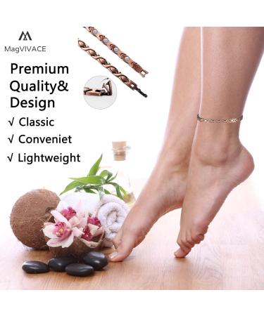 Magnetic Therapy Copper Foot Chain for Women - Relieves Arthritis & Migraines | Essential Magnetic Jewelry for Weight Loss - Buy Online on GoSupps.com