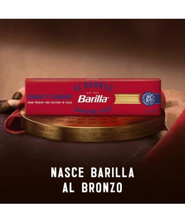  Barilla Barilla Bronze-Die Pasta Square Spaghetti 100% Italian wheat bronze-extruded pasta with a raw finish intense roughness thick and robust shape excellent sauce and cooking performance 400g - Buy Online on GoSupps.com