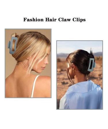 6 Pack Large Matte Hair Clips for Thick Hair - Strong Hold Claw Clips for Women - Non-Slip Rectangle and Butterfly Hair Accessories - Buy Online on GoSupps.com