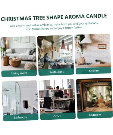 Buy FRCOLOR Christmas Tree Candles - Mini Decor Aroma Soy Wax Red - Perfect Holiday Fireplace Decoration - Buy Online on GoSupps.com