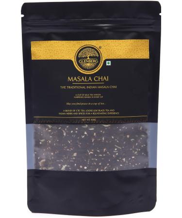 GLENBERG | MASALA CHAI TEA | Traditional Indian Masala Chai Tea with Pure Natural Herbs and Spices (Adrak/Ginger Cardamon/Elaichi Cinnamon/Dal Chini Licorice/Mulethi) | Milk Tea (100 Grams) 100 Grams | 50 Cups