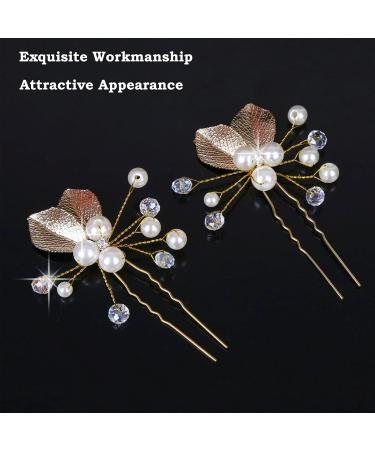 5-Piece Pearl & Rhinestone Wedding Hairpins - Elegant Bridal Accessories for Women & Girls - Buy Online on GoSupps.com