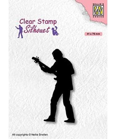 Nellie's Choice Clear Stamp - Teenagers Series Guitar Player | Perfect for Crafting & Scrapbooking Ideas - Buy Online on GoSupps.com